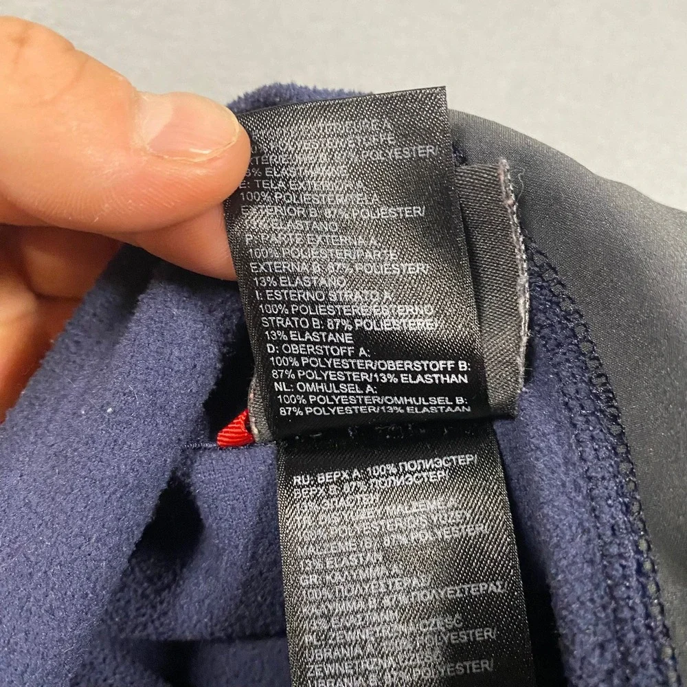 The North Face Quarter Zip Pullover Mens L Blue FlashDry‎ Fleece Sleeve Pocket